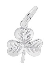 nice shamrock silver baby charm